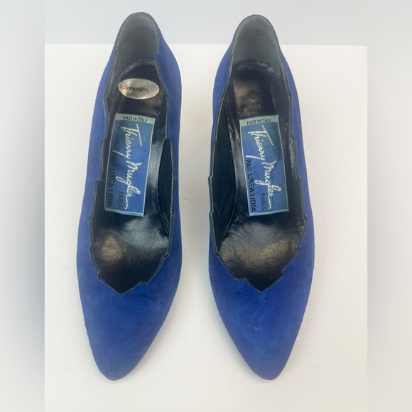 Thierry Mugler Vibrant Blue Heels Womens Size 6.5B - Picture 1 of 9